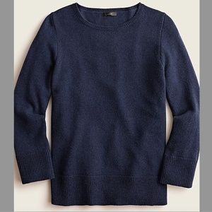 J Crew wool and cashmere oversized crewneck sweater in navy (XS, fits S/M)